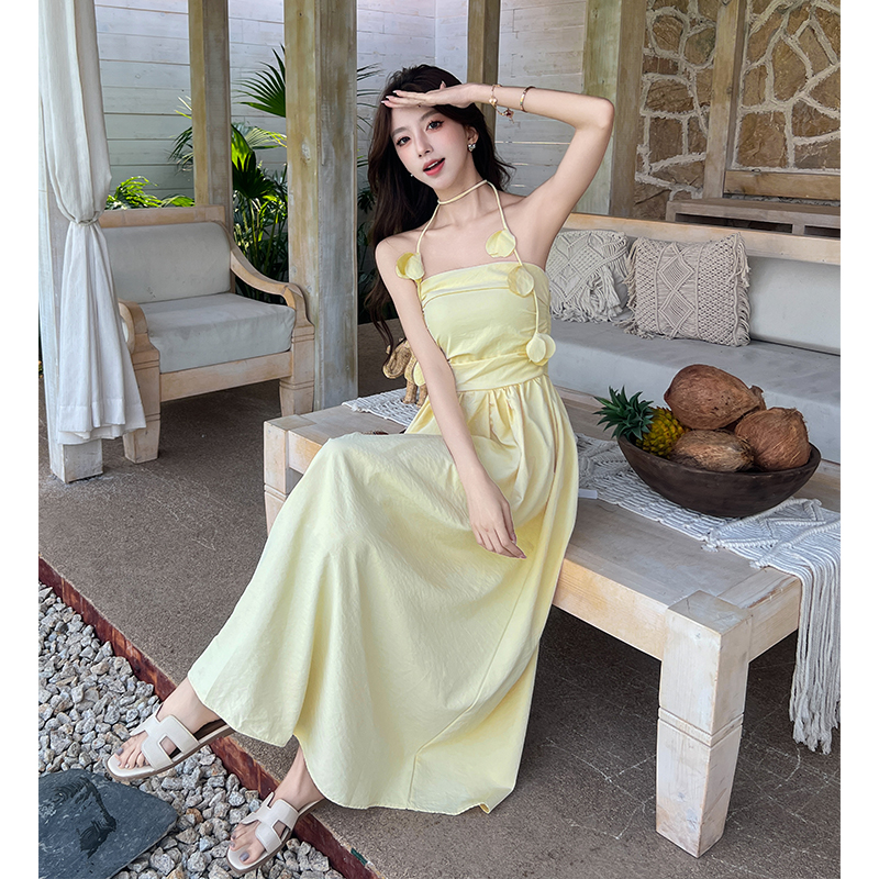 2025 Summer Strapless French Style A-Line Dress for Women