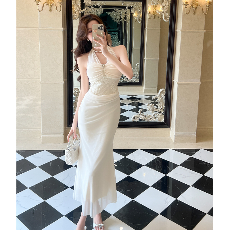 2025 Summer Halter Cami Bodycon Long Dress for Women