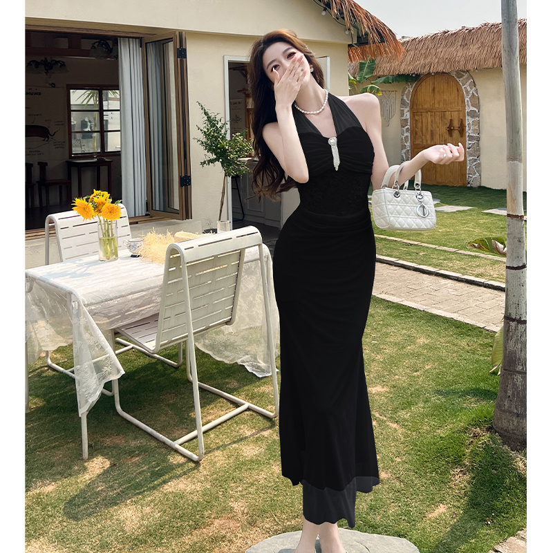 2025 Summer Halter Cami Bodycon Long Dress for Women - Image 2