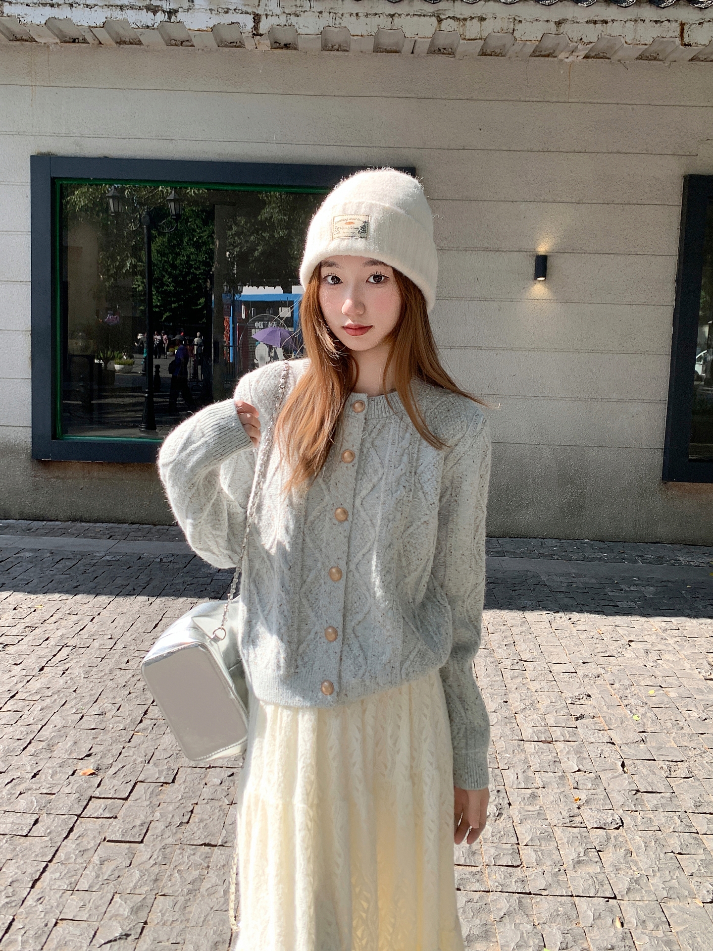 Women's Cable Knit Cardigan Button Down Loose Casual Sweater Winter 2025 - Image 4