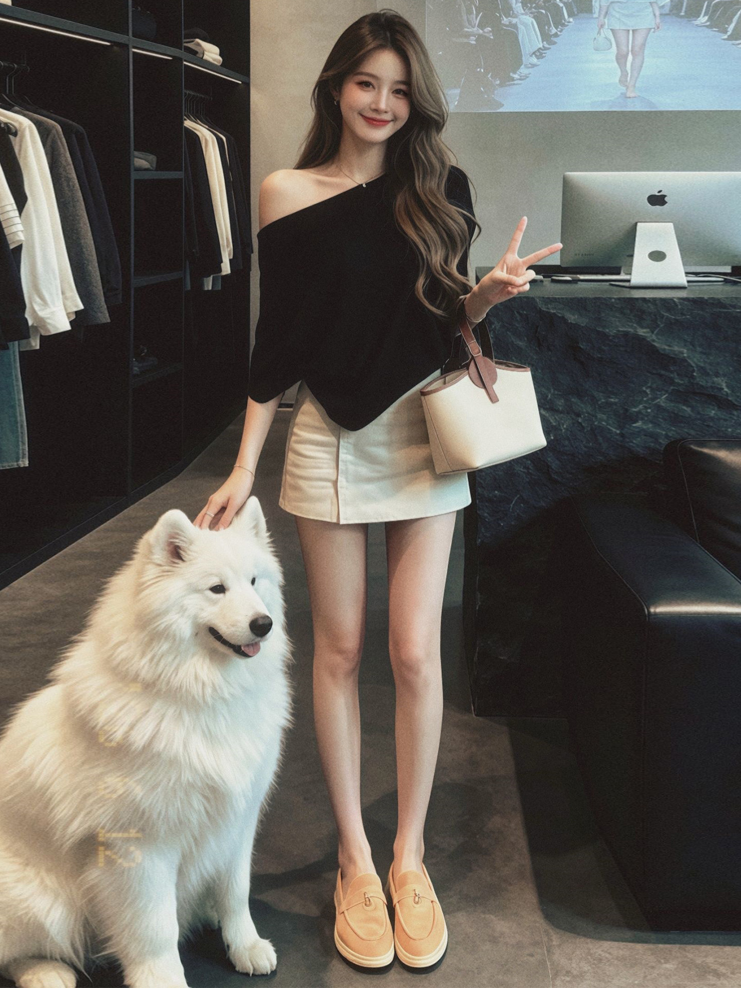 Black Sleeveless Loose Asymmetric Neck Irregular T-Shirt for Women 2026 Summer Casual - Image 2